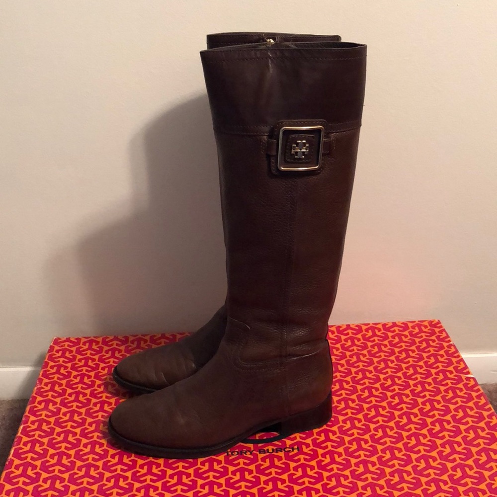 Tory Burch Brown Julian Riding Boot - 7.5